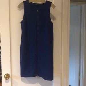 Royal blue dress with zipper down the middle